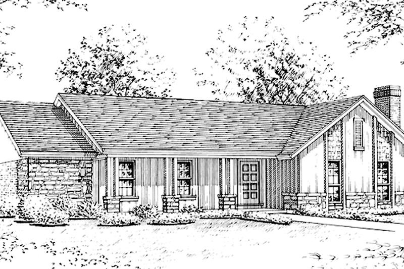 Home Plan - Country Exterior - Front Elevation Plan #45-549