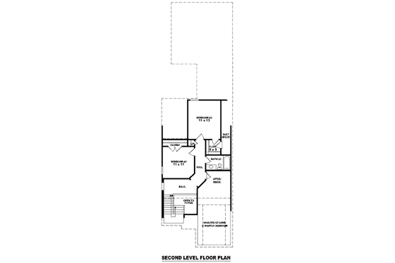 Floor Plan - Upper Floor for Traditional House Plan #81-13624 - 3 bed, 2.5 bath