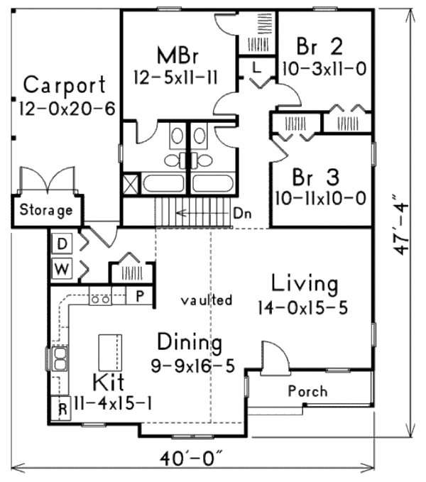 Home Plan - Ranch Floor Plan - Main Floor Plan #57-119