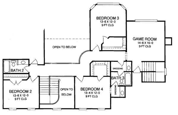Home Plan - Classical Floor Plan - Upper Floor Plan #952-243
