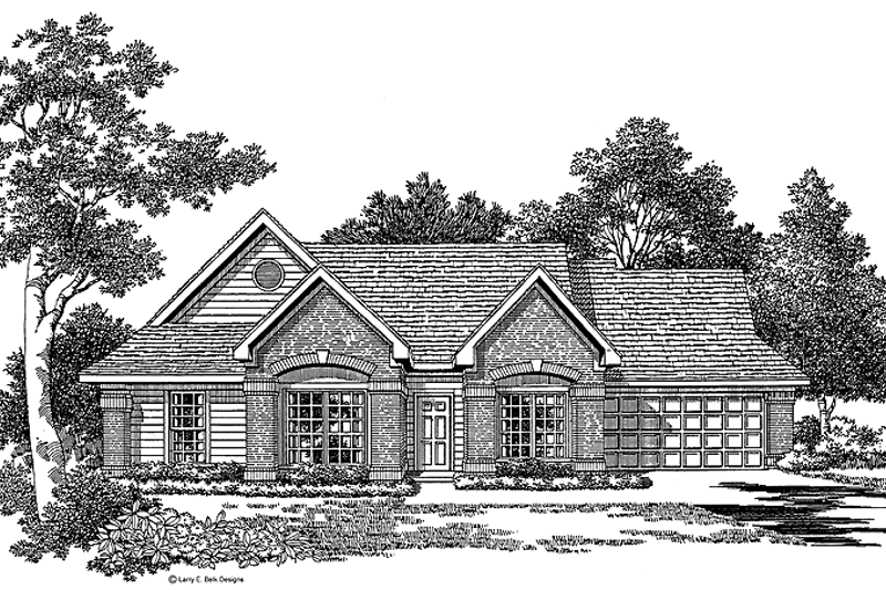 House Design - Ranch Exterior - Front Elevation Plan #952-57