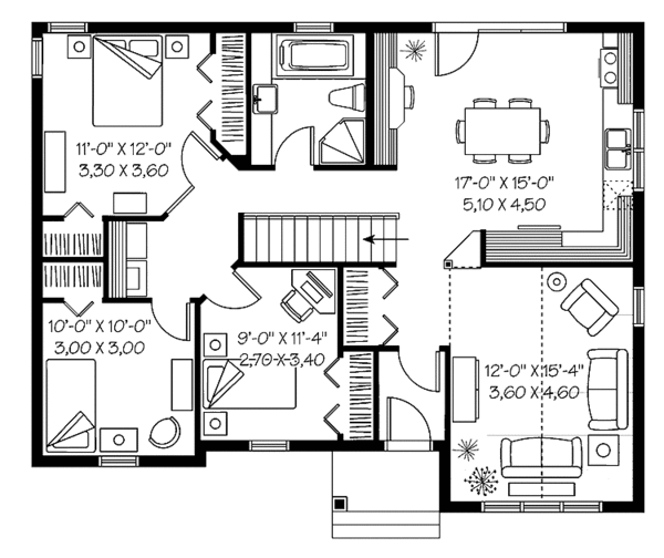 Traditional Floor Plan - Main Floor Plan #23-2378