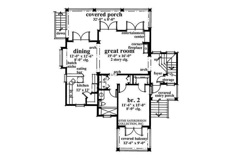 Dream House Plan - Floor Plan - Main Floor for Country House Plan #930-62 - 3 bed, 3 bath