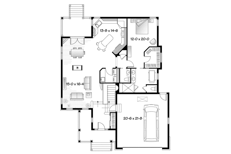 Dream House Plan - Floor Plan - Main Floor for Country House Plan #23-2573 - 3 bed, 2.5 bath