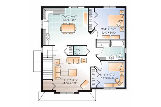 Floor Plan - Upper Floor for Traditional House Plan #23-2560 - 3 bed, 3 bath