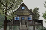 Cabin Style House Plan - 1 Beds 1 Baths 651 Sq/Ft Plan #123-115 