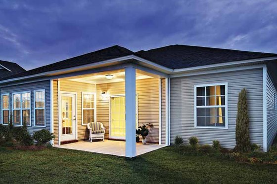 Exterior - Rear Elevation for Country House Plan #930-367 - 3 bed, 2 bath