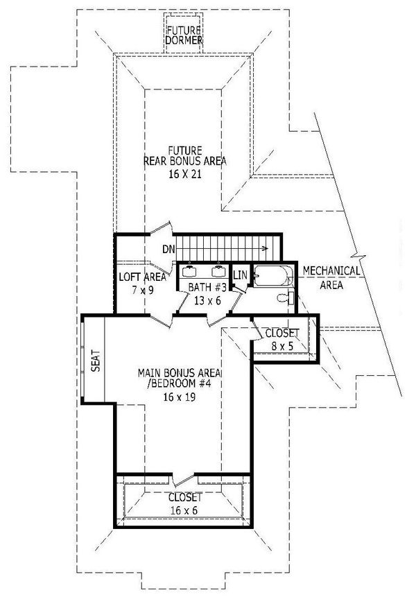 Country Floor Plan - Upper Floor Plan #932-147