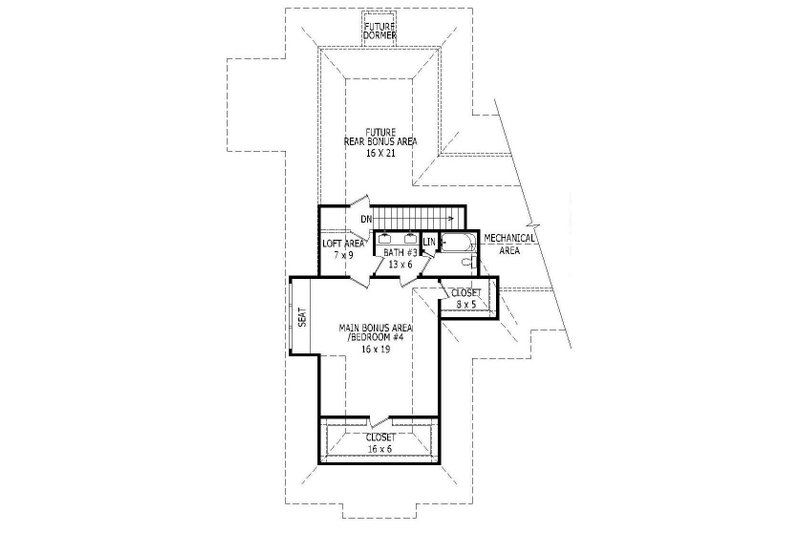 Dream House Plan - Floor Plan - Upper Floor for Country House Plan #932-147 - 4 bed, 3.5 bath