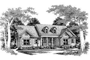Exterior - Front Elevation 3 for Colonial House Plan #927-594 - 3 bed, 2.5 bath