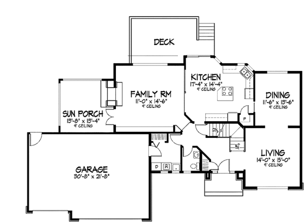 Home Plan - Traditional Floor Plan - Main Floor Plan #320-888