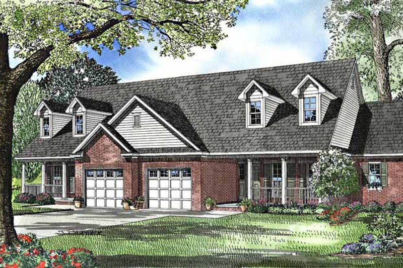 Architectural House Design - Country Exterior - Front Elevation Plan #17-3028