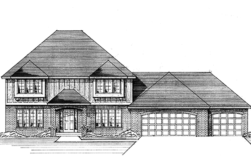 Dream House Plan - Exterior - Front Elevation 3 for European House Plan #51-885 - 4 bed, 2.5 bath
