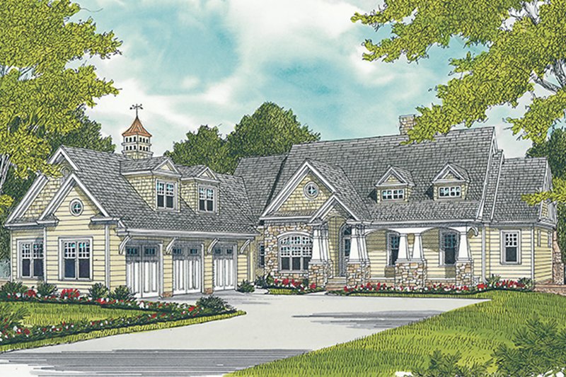 Dream House Plan - Craftsman Exterior - Front Elevation Plan #453-633