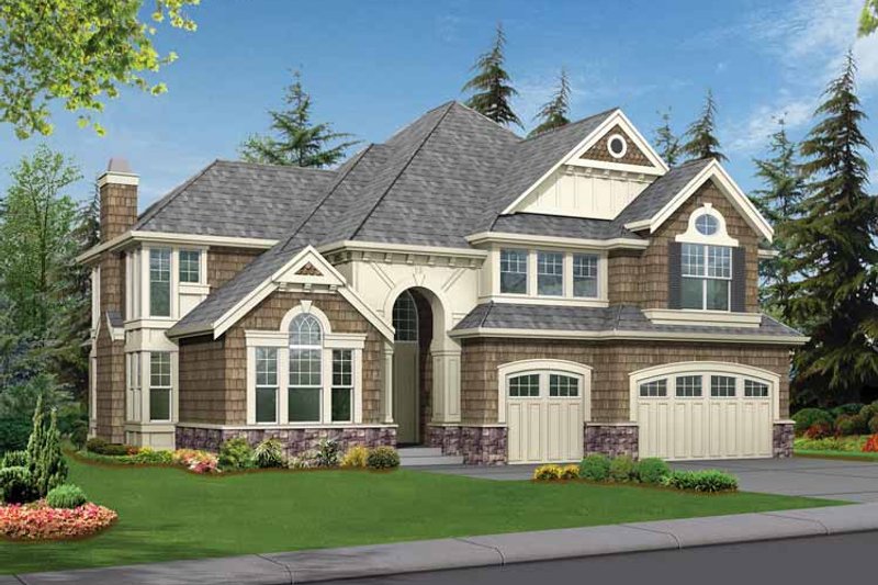 Home Plan - Exterior - Front Elevation 3 for Craftsman House Plan #132-254 - 4 bed, 2.5 bath
