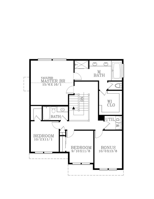 Architectural House Design - Craftsman Floor Plan - Upper Floor Plan #53-707