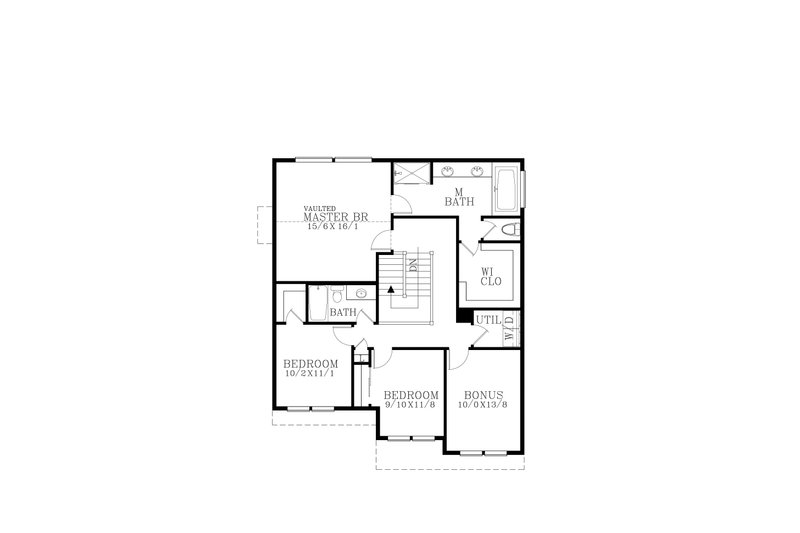 House Design - Floor Plan - Upper Floor for Craftsman House Plan #53-707 - 5 bed, 2.5 bath