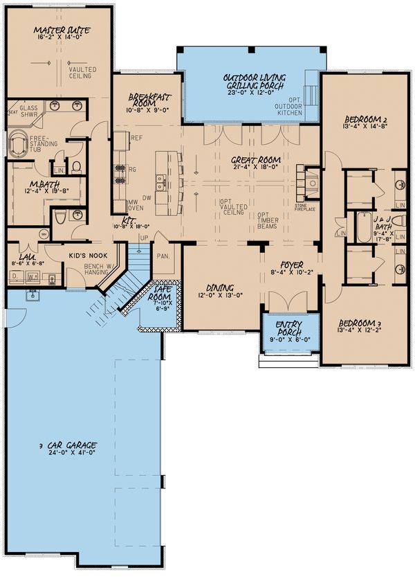 House Design - European Floor Plan - Main Floor Plan #923-8