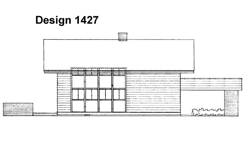 Home Plan - Exterior - Rear Elevation for Contemporary House Plan #72-526 - 4 bed, 2 bath