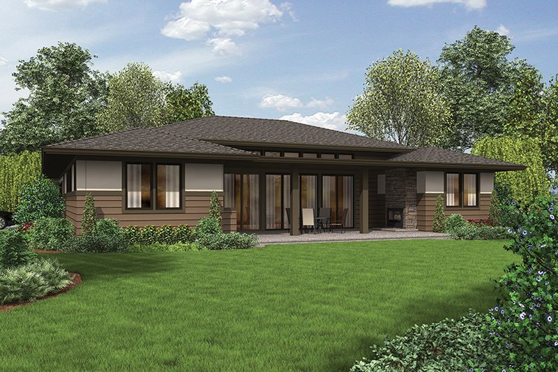 Home Plan - Exterior - Rear Elevation for Contemporary House Plan #48-917 - 3 bed, 2 bath