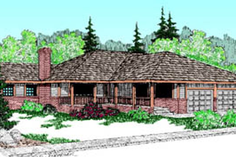 Home Plan - Ranch Exterior - Front Elevation Plan #60-172