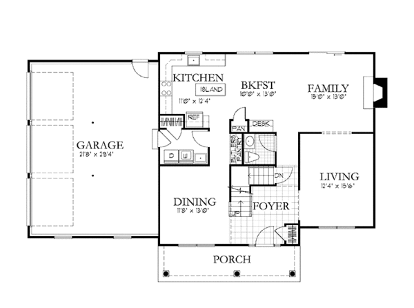 Dream House Plan - Country Floor Plan - Main Floor Plan #1029-35