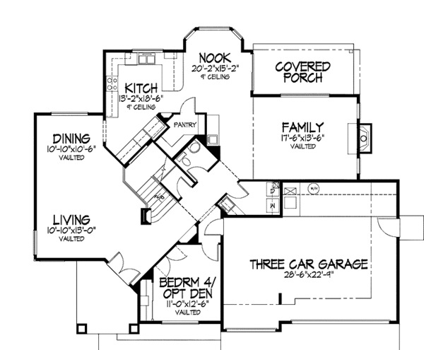 Home Plan - Mediterranean Floor Plan - Main Floor Plan #320-982