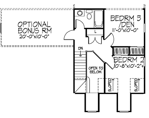 House Plan Design - Country Floor Plan - Upper Floor Plan #320-924