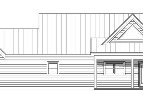 Exterior - Rear Elevation for Country House Plan #932-77 - 2 bed, 2 bath