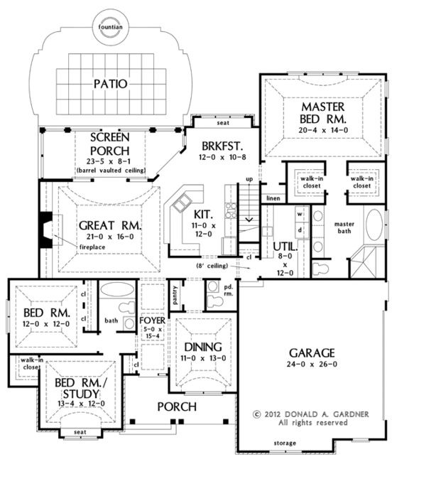 Craftsman Floor Plan - Main Floor Plan #929-948