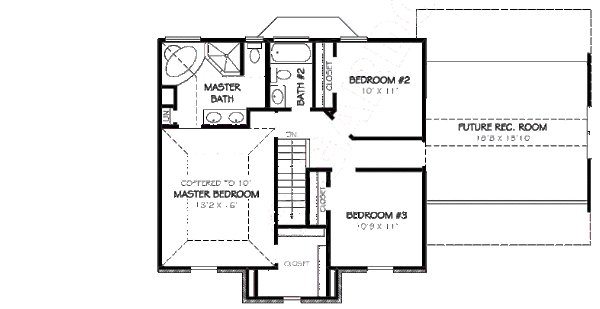 Traditional Floor Plan - Upper Floor Plan #424-227