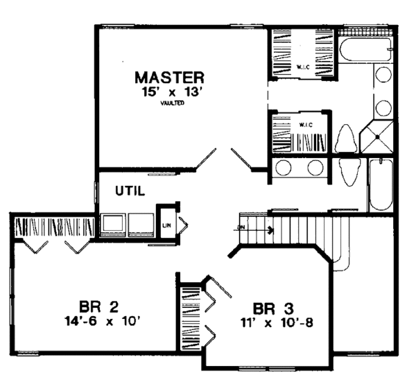 Dream House Plan - Country Floor Plan - Upper Floor Plan #300-134