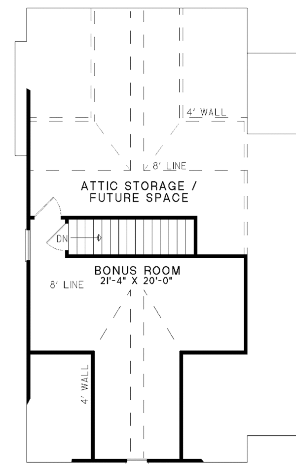 House Blueprint - Country Floor Plan - Upper Floor Plan #17-3160