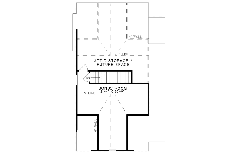 Dream House Plan - Floor Plan - Upper Floor for Country House Plan #17-3160 - 3 bed, 2 bath