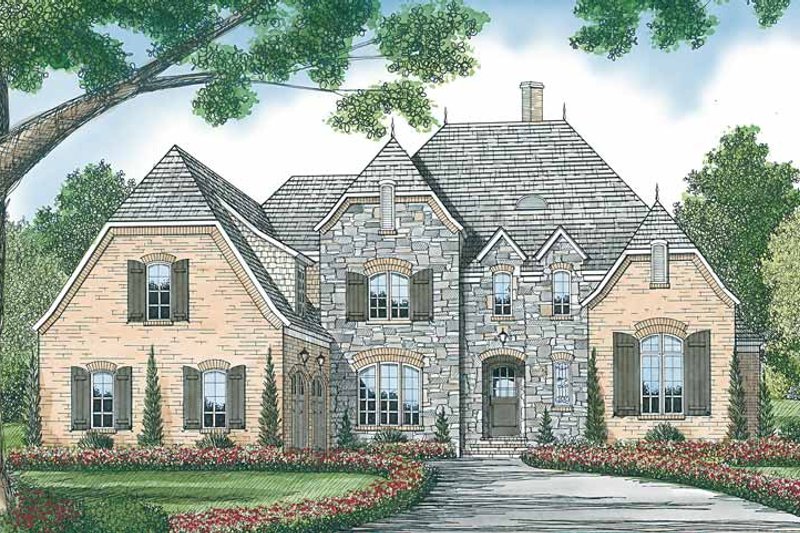 Architectural House Design - Country Exterior - Front Elevation Plan #453-449