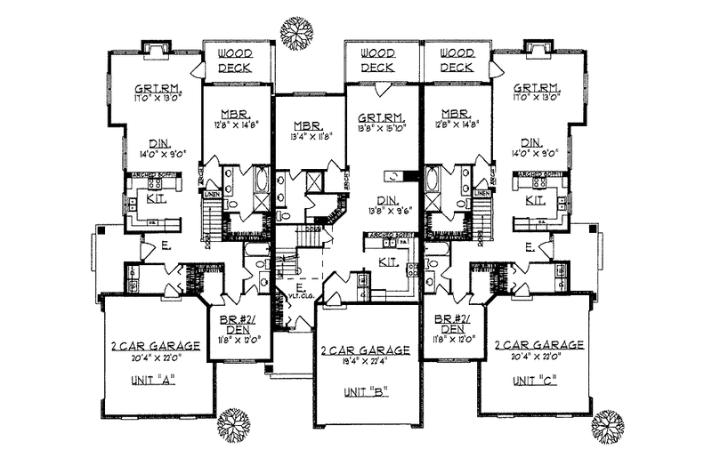 Home Plan - Floor Plan - Main Floor for Traditional House Plan #70-1346 - 7 bed, 6 bath