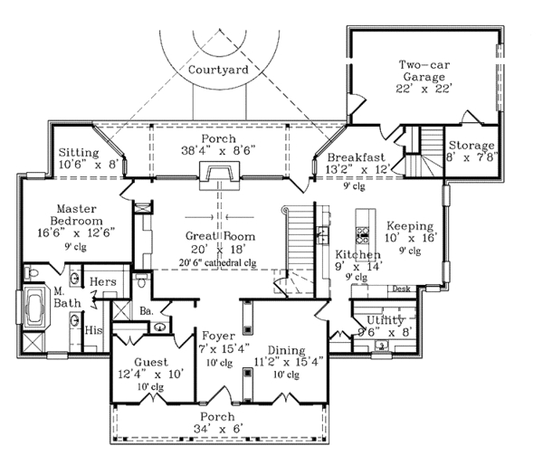 Home Plan - Country Floor Plan - Main Floor Plan #985-15