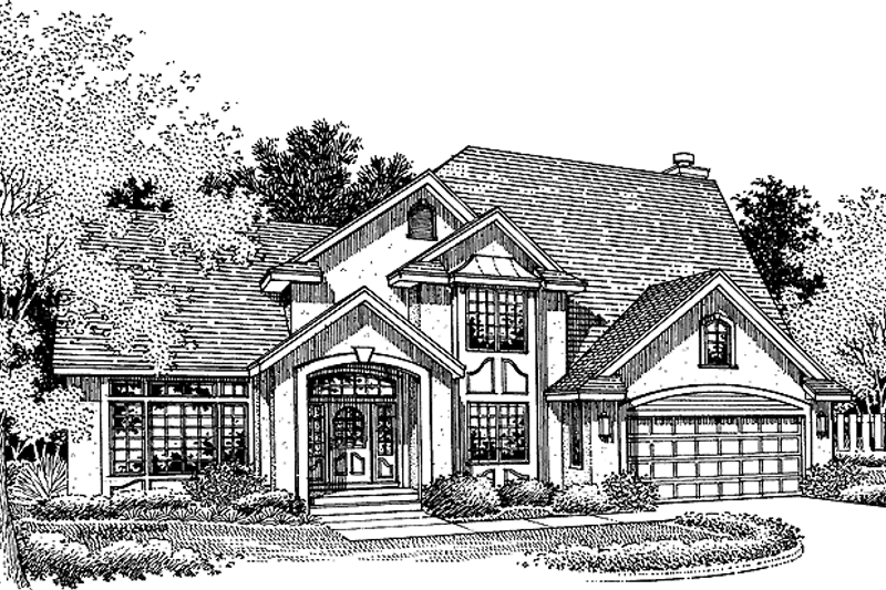 Architectural House Design - Traditional Exterior - Front Elevation Plan #320-536