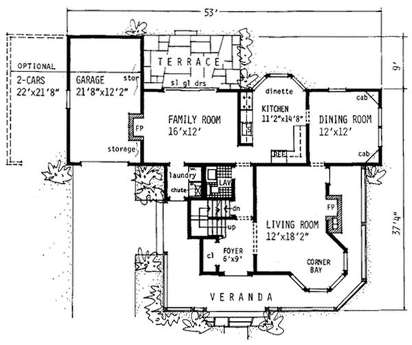 Architectural House Design - Victorian Floor Plan - Main Floor Plan #315-103