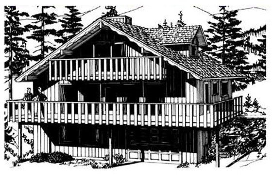 Exterior - Front Elevation for Bungalow House Plan #320-303 - 3 bed, 2 bath