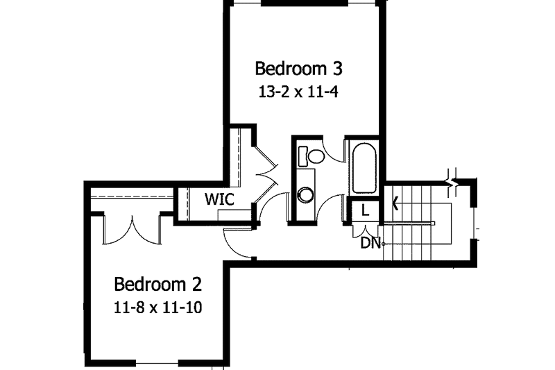 Home Plan - Floor Plan - Upper Floor for Traditional House Plan #51-914 - 3 bed, 2.5 bath