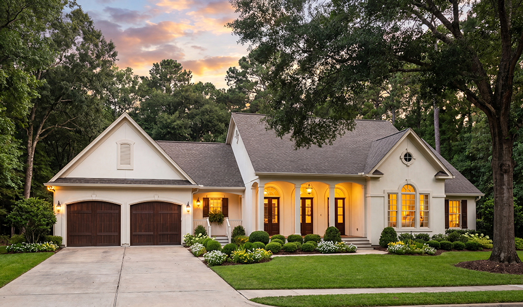 Exterior - Front Elevation 2 for European House Plan #406-209 - 3 bed, 2.5 bath