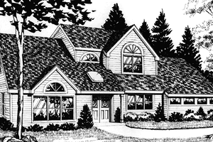 House Blueprint - Traditional Exterior - Front Elevation Plan #456-100