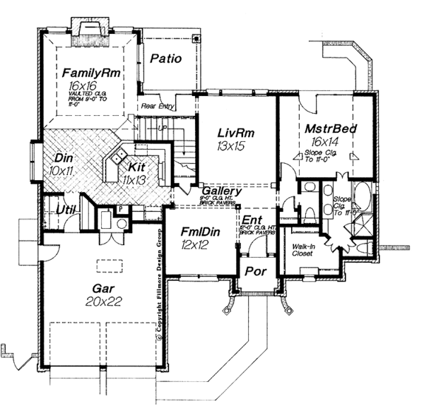 Home Plan - Traditional Floor Plan - Main Floor Plan #310-1004