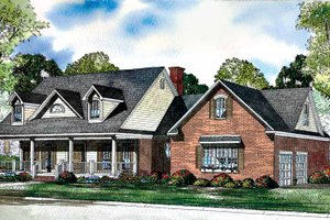 Country Exterior - Front Elevation Plan #17-3117