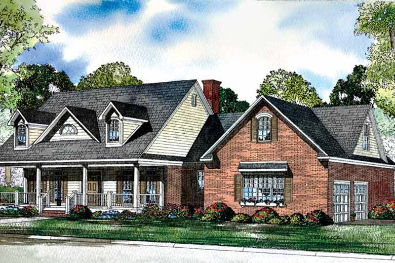 House Design - Country Exterior - Front Elevation Plan #17-3117