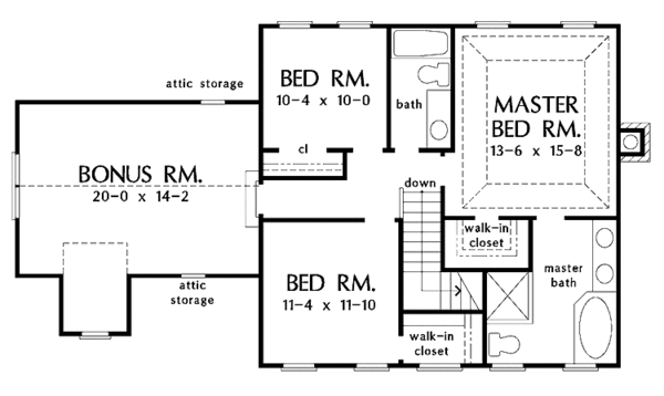 Architectural House Design - Country Floor Plan - Upper Floor Plan #929-749