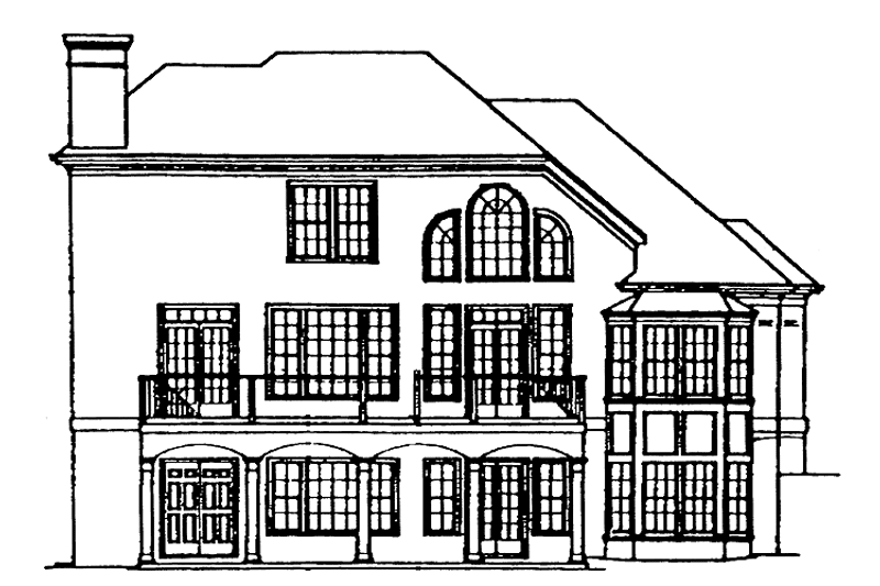 Dream House Plan - Exterior - Rear Elevation for Country House Plan #429-105 - 3 bed, 2.5 bath