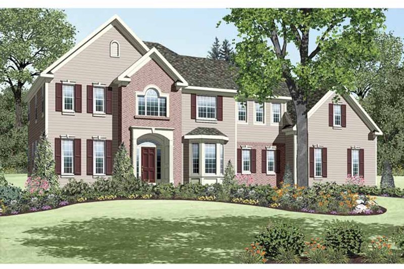 Dream House Plan - Exterior - Front Elevation 3 for Colonial House Plan #328-450 - 4 bed, 3.5 bath