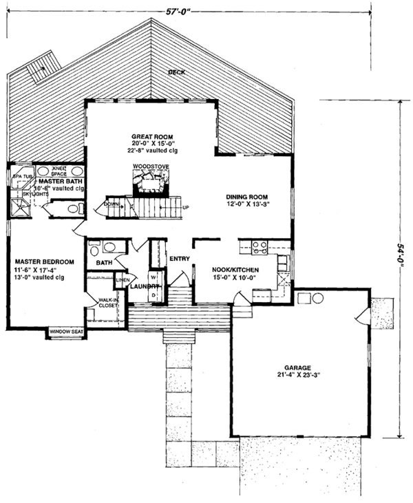Architectural House Design - Contemporary Floor Plan - Main Floor Plan #320-1195